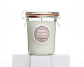 Gardenia in the Snow Soy candle. Handmade scented soy container candle eco.  Modern home decor. BACKORDER