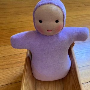 Purple Waldorf Doll 9 inch first doll toddler doll sibling gift image 7