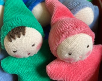 Tall Hat Custom Baby // Small Pocket Doll // Germandolls // Steiner toy //handmade mini toy // pocket size