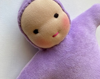 Purple Waldorf Doll | 9 inch  | first doll | toddler doll | sibling gift
