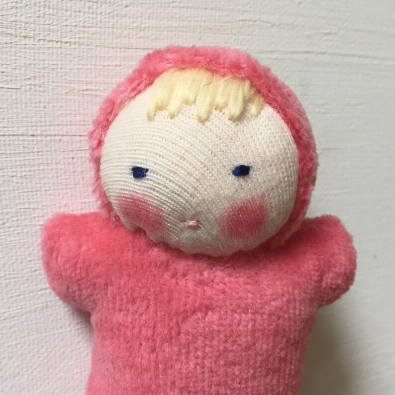 Small Pink Swaddle Doll // Waldorf Baby With Miniature Blanket Etsy