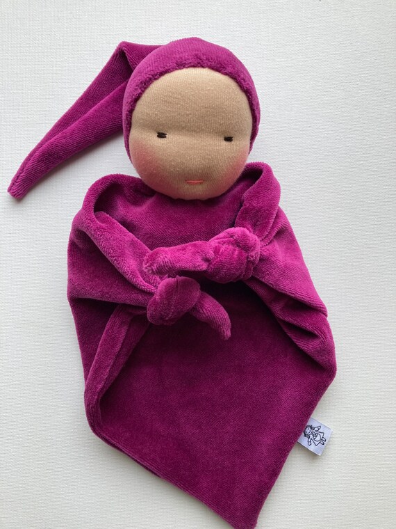 Raspberry Pink Blanket Doll Waldorf Doll Handmade Doll