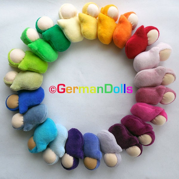 Custom Waldorf Pocket Baby Doll: Handmade Steiner Toy, Mini Size