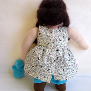 sky blue, Waldorf doll clothes, 12 inch doll pants, Steiner doll, Waldorf toy, cloth doll, ragdoll, Waldorf doll, handmade doll image 4