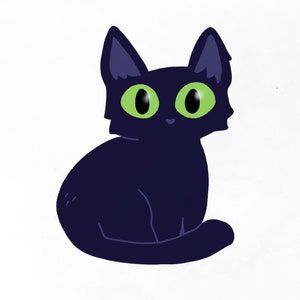 Cute Black cat sticker
