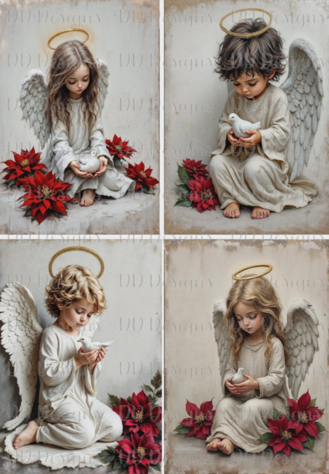 A4 Little Angels Rice Paper 1 958 - Etsy
