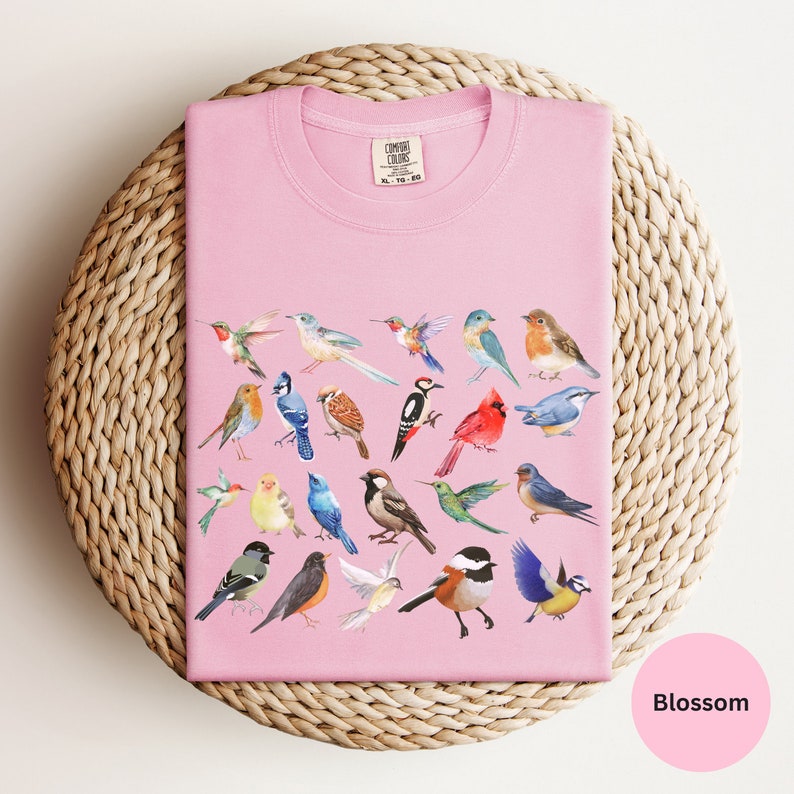 Birds T-shirt, Nature Lover Gift Shirt, Women Men Ladies Kids Baby