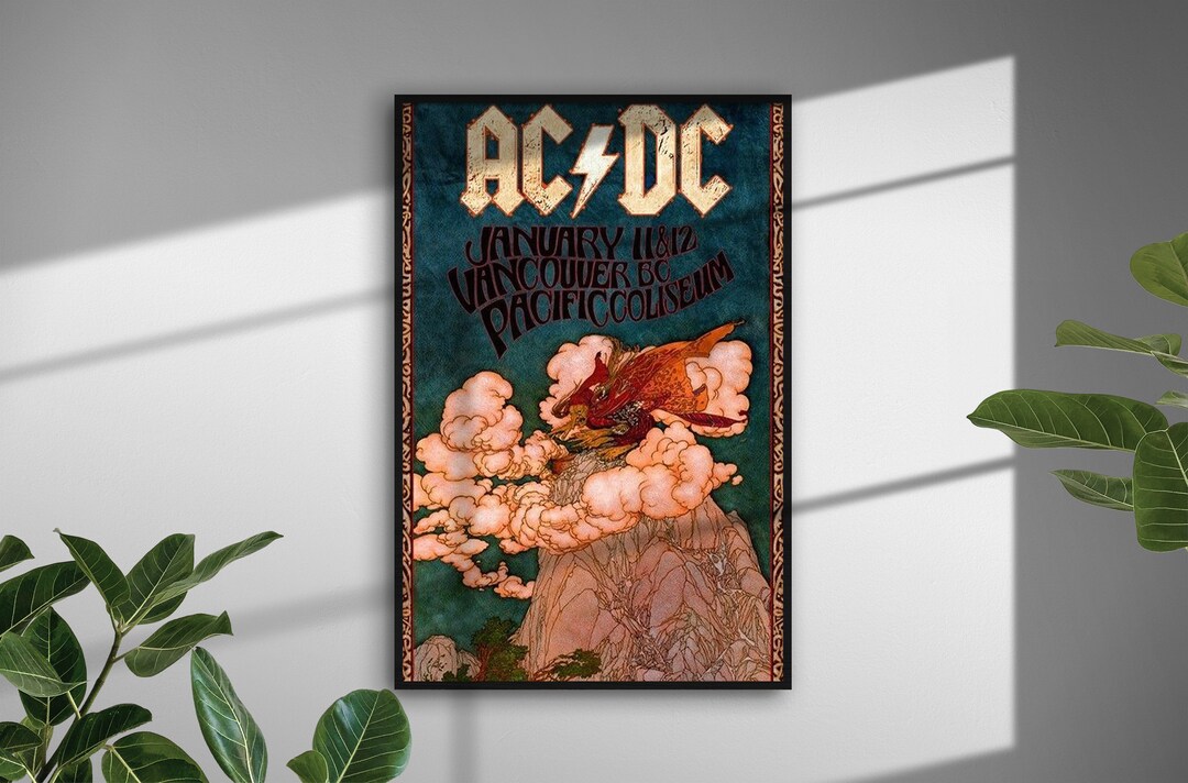 Acdc Poster Album Poster Room Decor Wall Decor Music Decor Poster Gift ...
