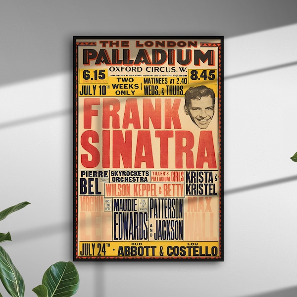 Frank Sinatra Poster | ArtistPoster | Room Decor | Wall Decor | Music Decor | Poster Gift | Vintage Poster