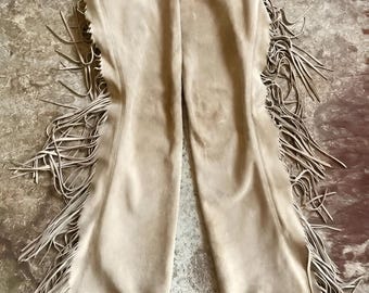 Leather Chinks Chaps Hand Made Western Chap Brown Suede Horse Riding Fringes Pant Cowboy Costume Equestrian Chap Gifts For Women