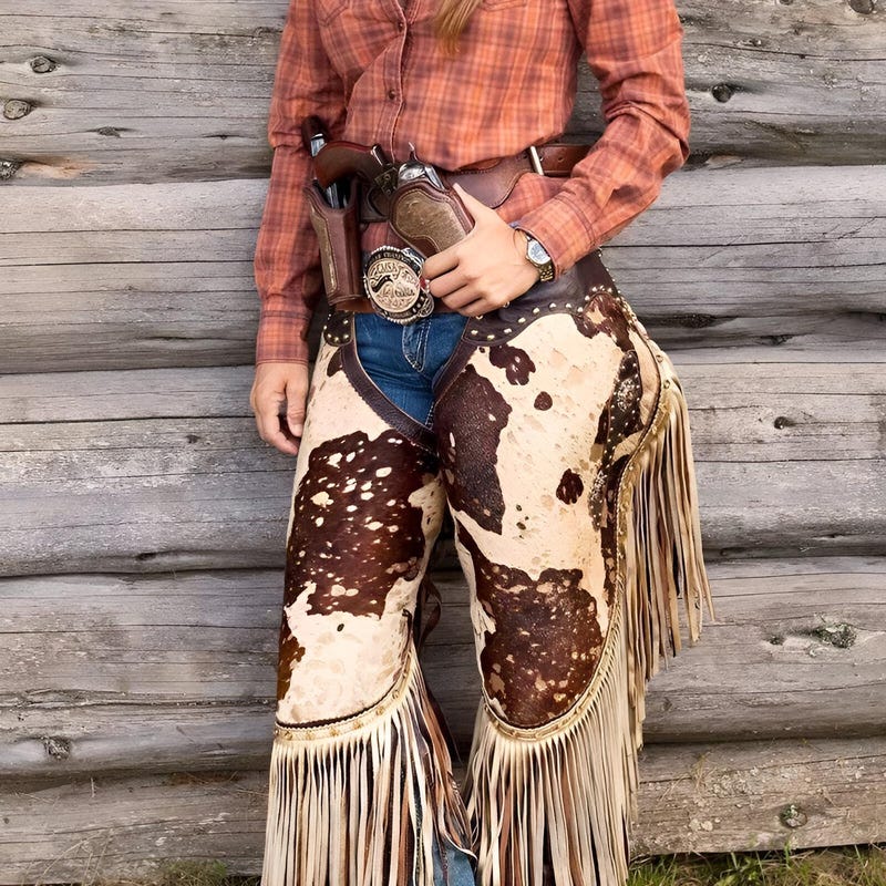 Cow Print Chaps - Etsy