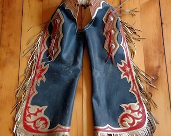 Chaps En Cuir Daim Fait Main - Équitation Western - Taille Sur Mesure - NEUF