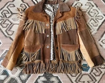 80s Vintage Yellow Western Fringe Leather Jacket From 80s Vintage Yellow Western Fringe Leather Jacket From