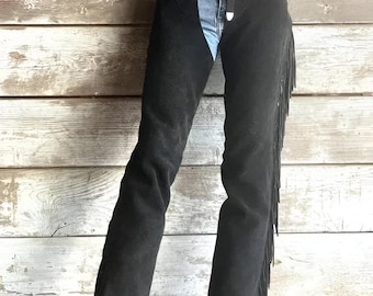 Leather Chap Hand Made Western Chinks Chap Blue Plain Style Riding Fringes Pant Cowboy Costume Equestrian Chap Gifts For Women