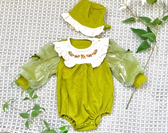 Spring Summer Soft Embroidery Flower Baby Romper/Baby Overall /Baby Suit/Toddler/Kids/Baby & Toddler Clothing/ Baby Shower Gift