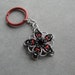 Black and Red Round Celtic Visions Key Chain
