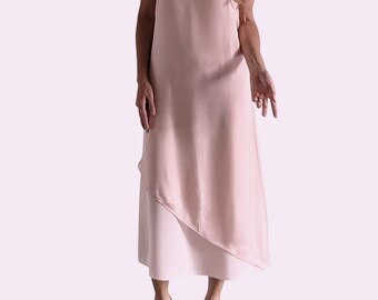 Silk Slip Dress | Midi | Two Tone | Silk Dress | Cocktail Dress | Evening Dress | Designer | Eco-Friendly Fashion