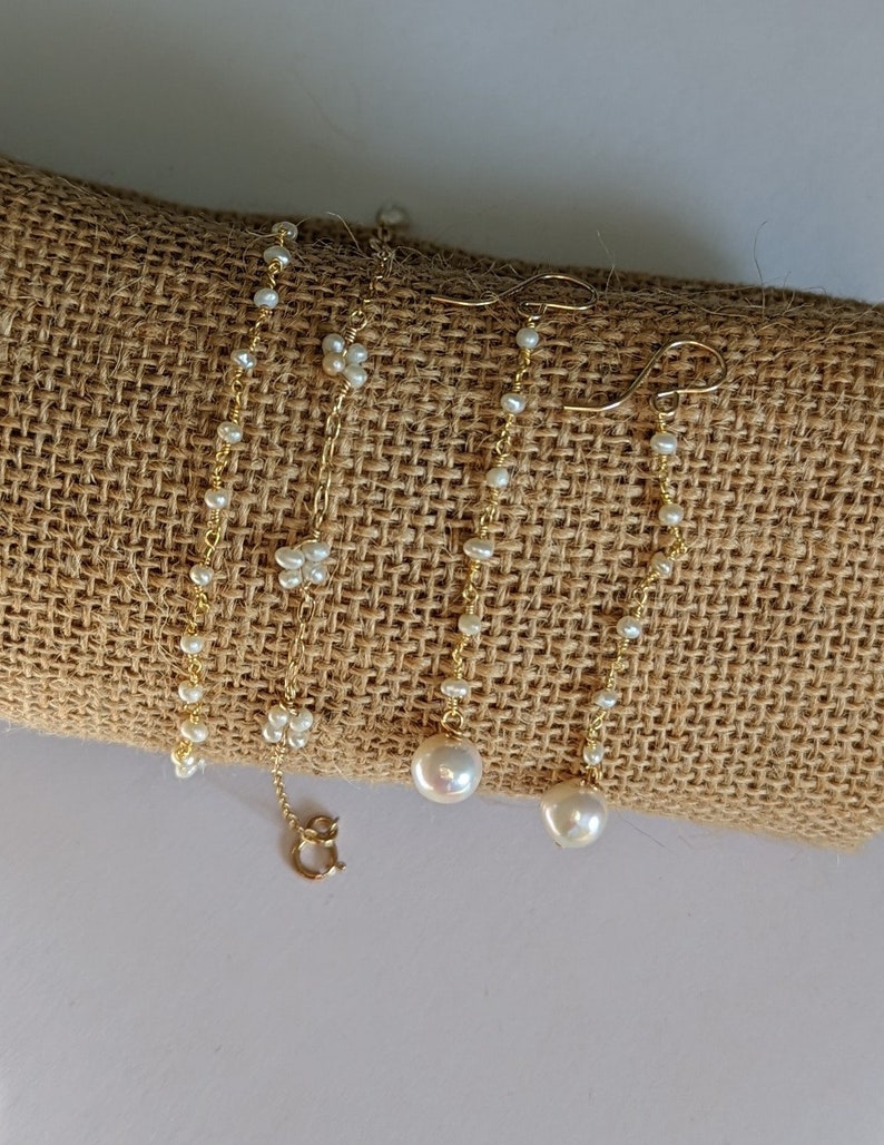 Pearl Bracelet // Dainty Pearl Bracelet // Bridal Pearl Bracelet // Best Gifts For Her // June's birthstone: pearl image 6