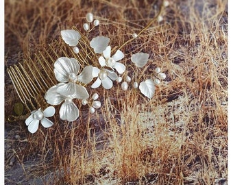 Wedding Headpiece Hair Jewelry Pearl Flower Halo