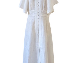 Linen White Dress | Stonewashed Linen | Summer White | Maxi Dress | Summer  Dress | Beach Maxi Dress | Eco-Friendly Clothing