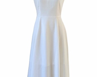 Wedding Dress | Tencel Midi Dress | Summer White Dress | Cocktail Dress | White  Dress | Eco-Friendly Fashion Brand