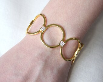 Gold Cuff Bracelet | Reflection Cuff Bracelet | Geometric Cuff Bracelet | Wide Cuff Bracelet | 18K Gold | Designer Cuff Bracelet
