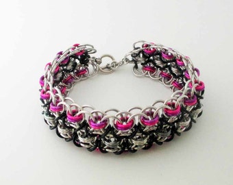 Rock Princess Chainmaille Bracelet Handmade