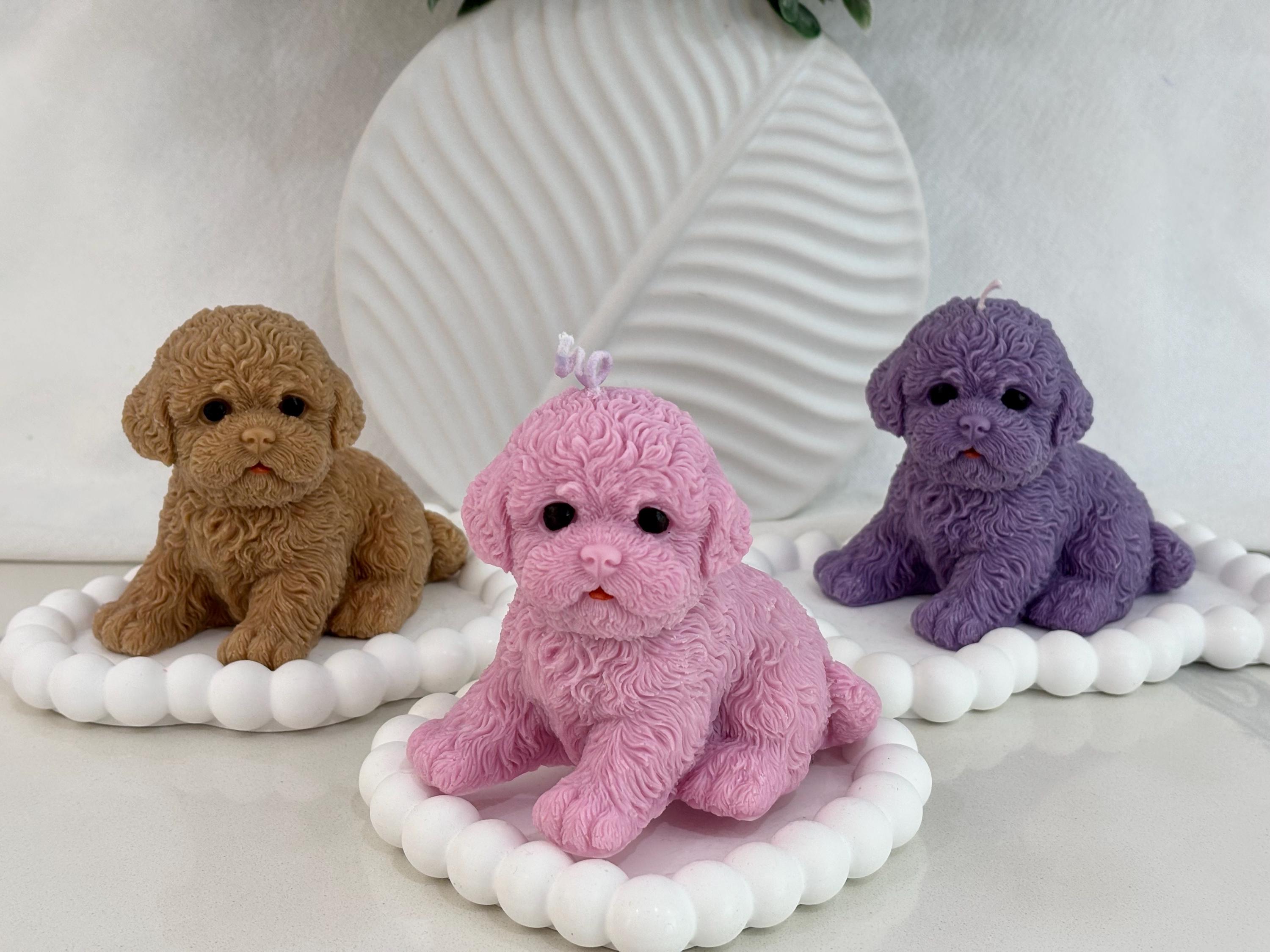Bichon Frise Puppy Handmade Candle| Customized Color Scent| Personalized Style| Pet Lover Gift Favor| Holiday Birthday Present| Home Decor