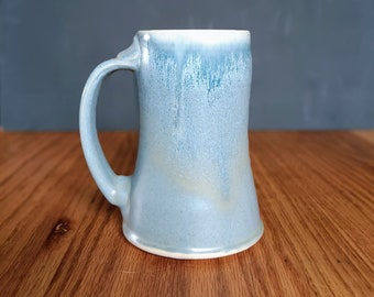 Oversize Coffee Mug, Stein, Ice Blue glaze