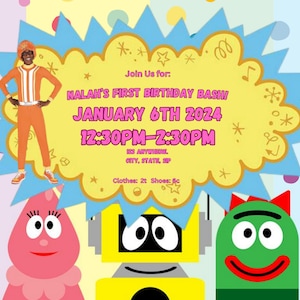 Yo Gabba Gabba Digital Invitation