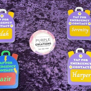 Emergency Contact Backpack Tag | NFC Backpack Tag | NFC Keychain | Emergency Contact NFC Keychain