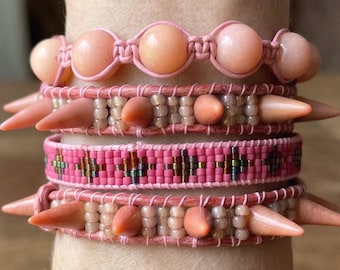 Pink quartz bracelet