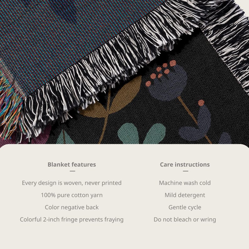 Woven Blanket Perfect Blend of Funny Gift, Highly Useful Super High Quality, Printed Image Colors, Love Love Love
