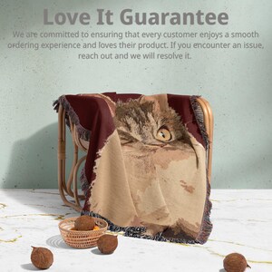 Custom Pet Cat Design Woven Blanket 100% Cotton. Personalized Name included. 10 color options . 3 Sizes up to queen size bed. Suitable as a throw or blanket to complement any homeware or decor.