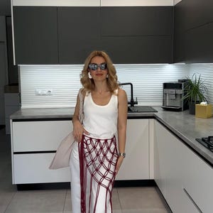 Handmade Macrame Triangle Shawl | Boho Cotton Fringe Scarf | Festival Wrap, Beach Cover-Up, Pareo, Fishnet Cape | Gift for Her