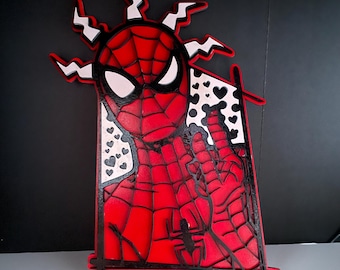 壁装飾スパイダーマン多層