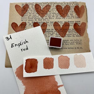 イタリア製acquarelli fatti a mano、colore N 31 rosso inglese