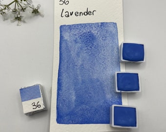 handmade watercolors made in italy. Color Lavender