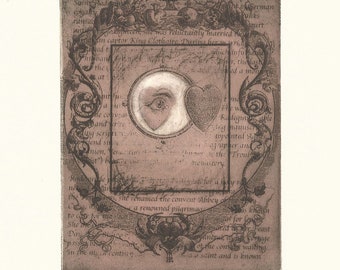 Abstract Etching Love Eye Heart Troubadours