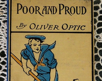 Diario de artista encuadernado a mano de Vintage Book Poor and Proud Oliver Optic