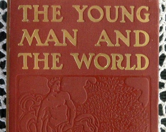 Writing Journal Travel Journal Book Diary Unlined Paper Vintage Book Young Man and World