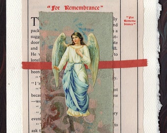 Tarjeta de collage de simpatía cristiana Recuerdo religioso in memoriam