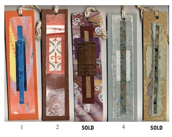 Art Papers Collage Bookmarks Abstract Each Sold Separately