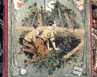 Diario de concertina encuadernado a mano o álbum de Vintage Book Boy Scouts