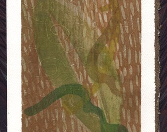 Original Linocut on Blank Strathmore card