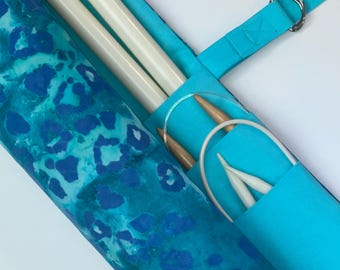 Handmade Knitting Needle Organizer - 36 Pockets Batak Fabric