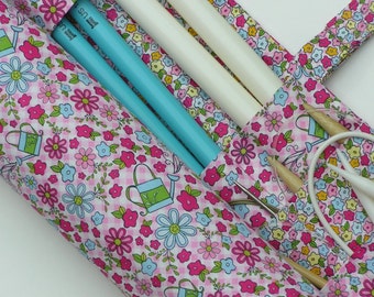 knitting needle case - knitting needle storage - knitting needle organizer - circular knitting needle case - dpn storage - crochet hook case