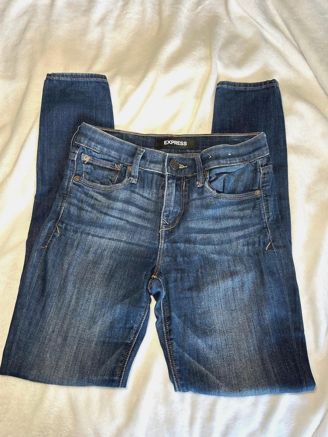 Jeans Vintage Express - Taille 1/2 - Dénim Bleu Délavé - Très Bon état