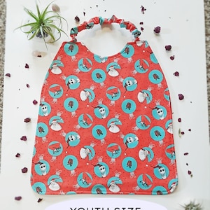 SPECIAL NEEDS BIB | Youth Bib | Teen Bib | Clothing Protector | 100% Cotton Soft Absorbent Elastic Neck Strap Bib - Washable and Reusable