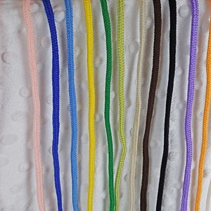 High Quality Acrylic Drawcord by the yard...Many Colors to choose from... 1/4 Drawstring...Round Braided Drawstring... image 3
